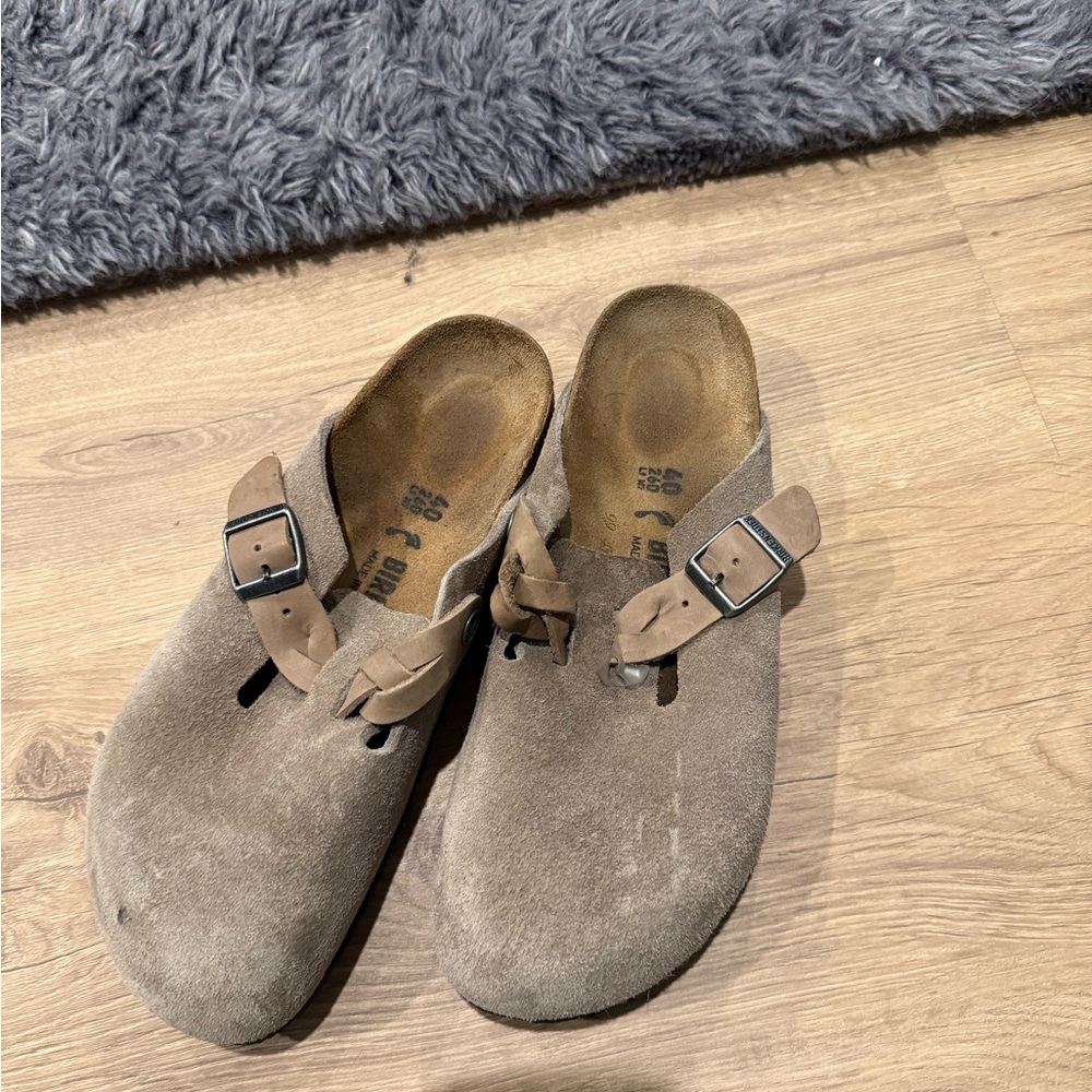 Birkenstock Taupe Suede Women's Shoes